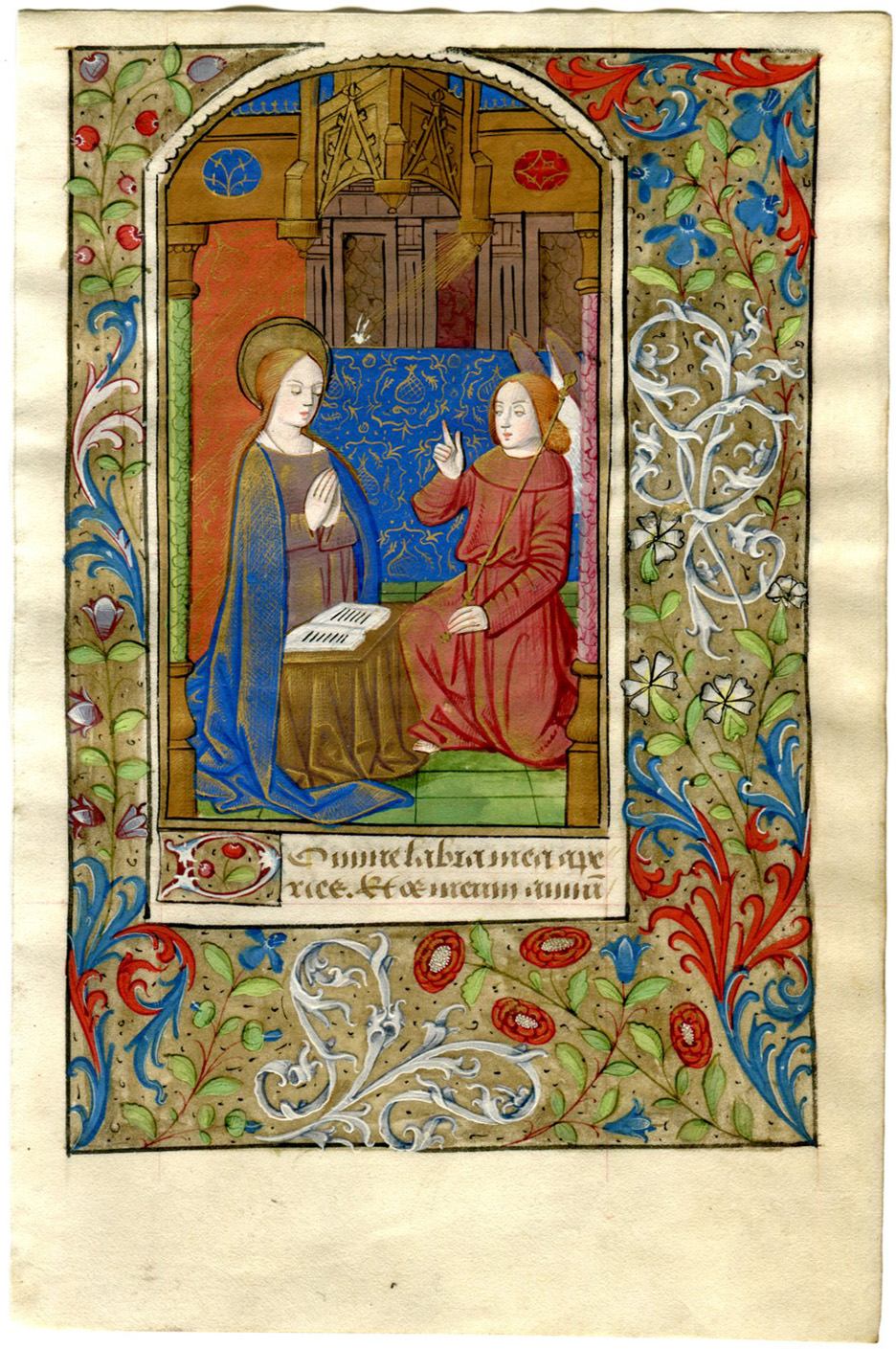 Manuscript Miniatures Illuminated Manuscript Miniature: The Annunciation | Illuminated ...