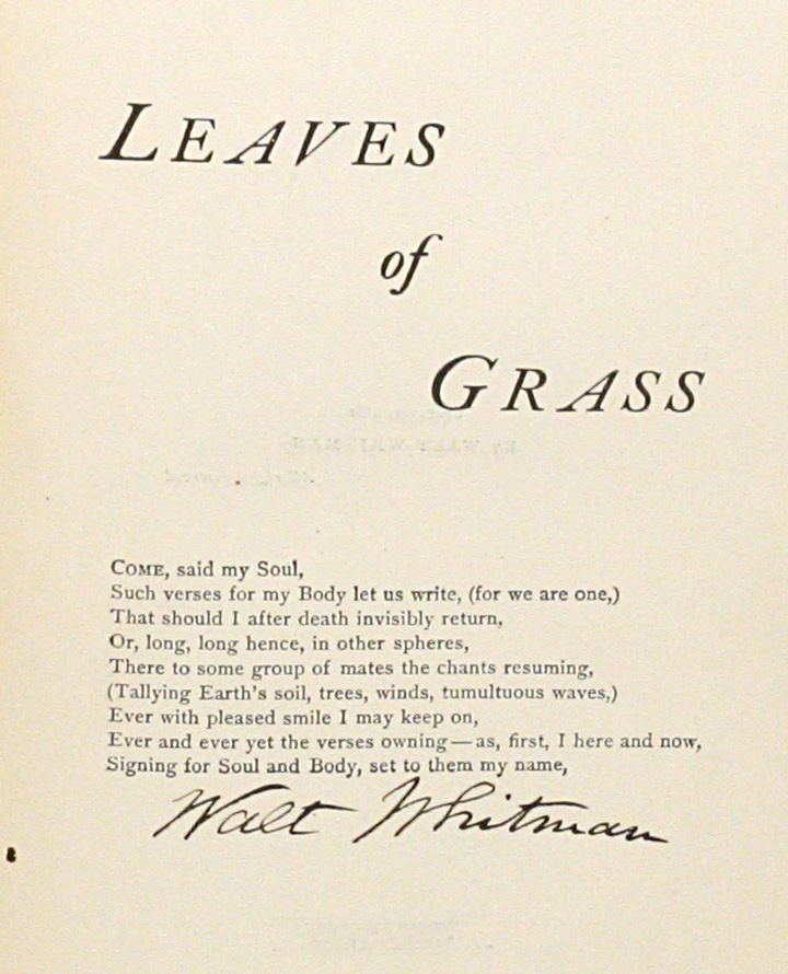 Complete Poems & Prose of Walt Whitman 1855... 1888 Leaves of Grass . WITH Autograph Letter Complete Poems & Prose of Walt Whitman 1855... 1888 Leaves of Grass . WITH Autograph Letter